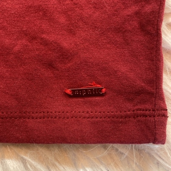 NWT N:Philanthropy Oxblood Cut Out Long Sleeve Tee sz M - Picture 8 of 11